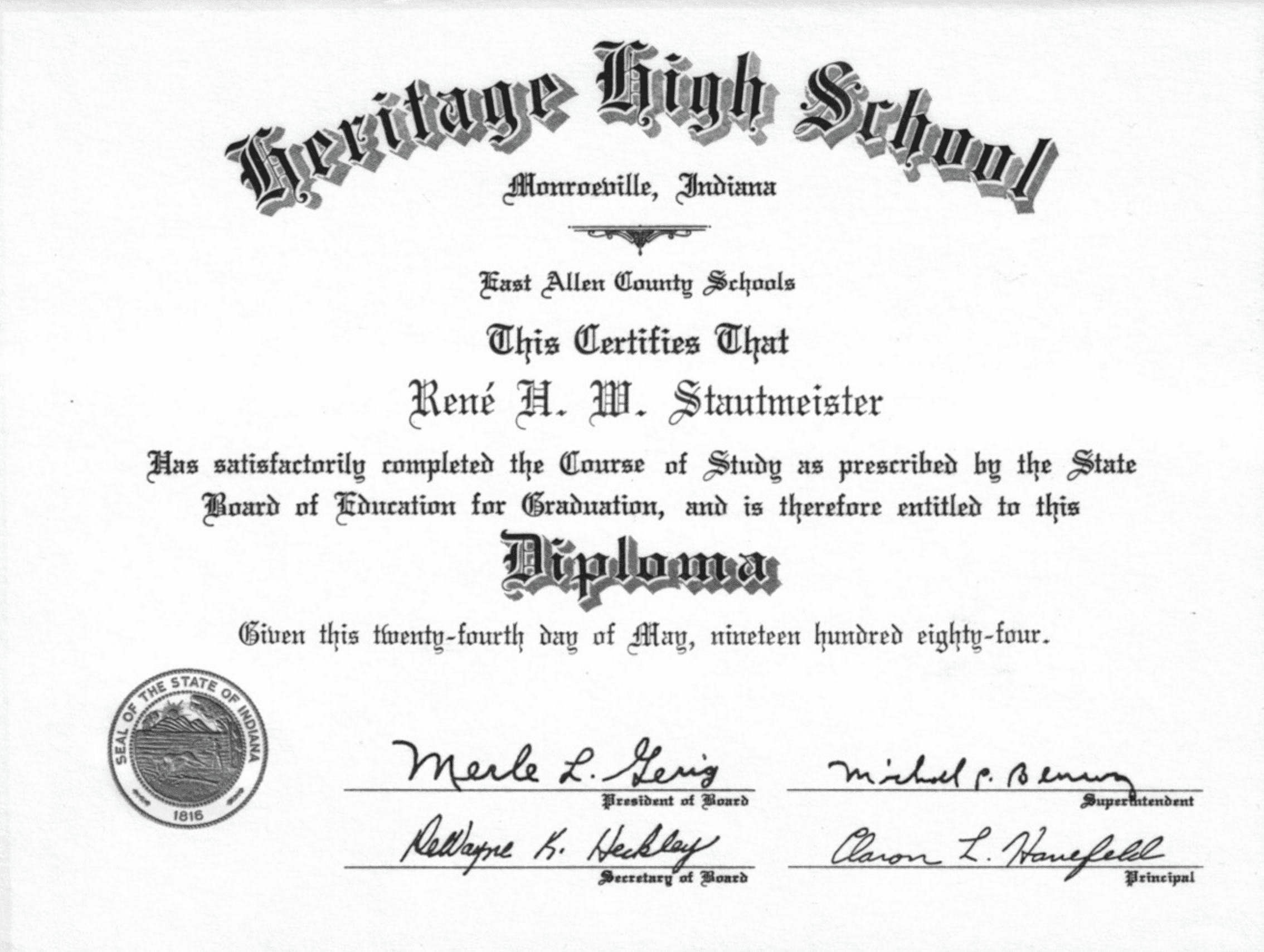 Zertifikat High School Diploma