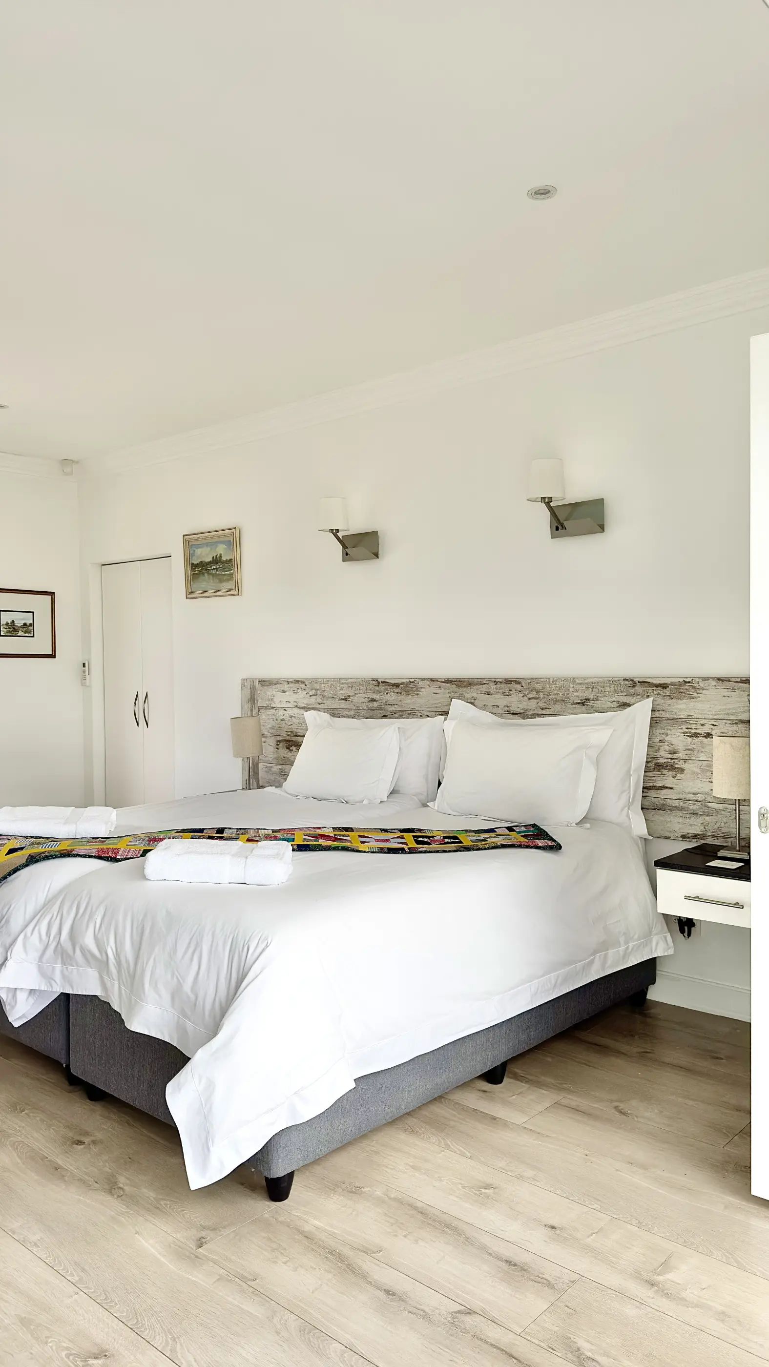 Image of the bed in our 3-Way View Room