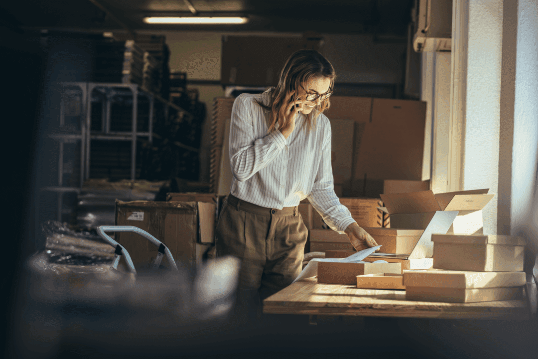 Image of woman on the phone