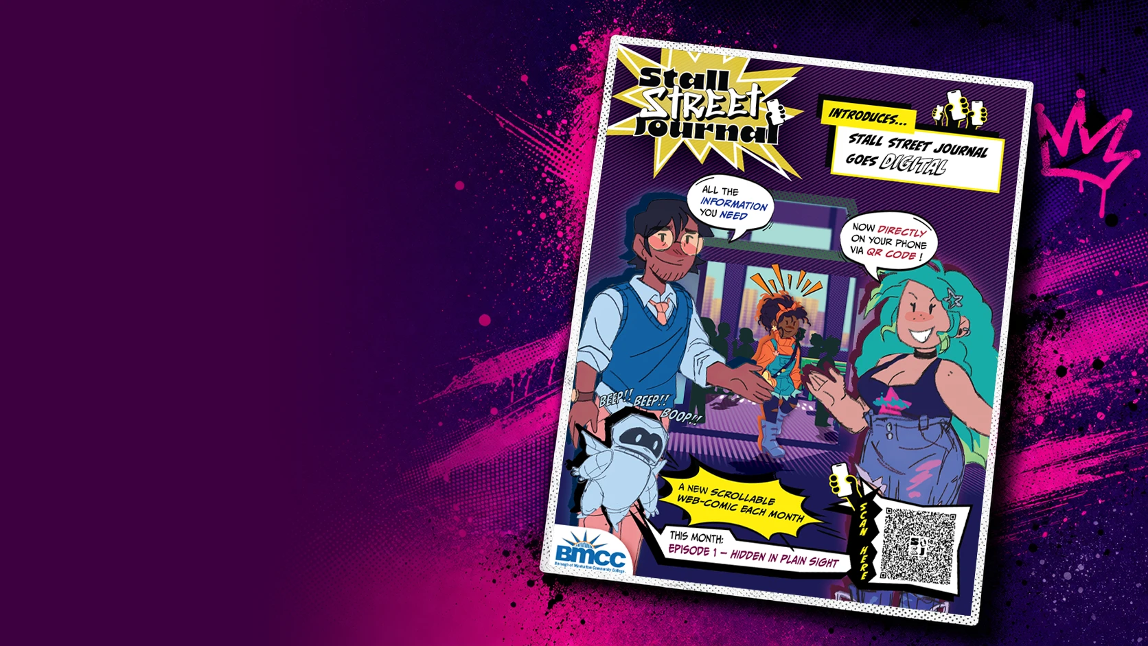 New Stall Street Journal Poster - Purple Background