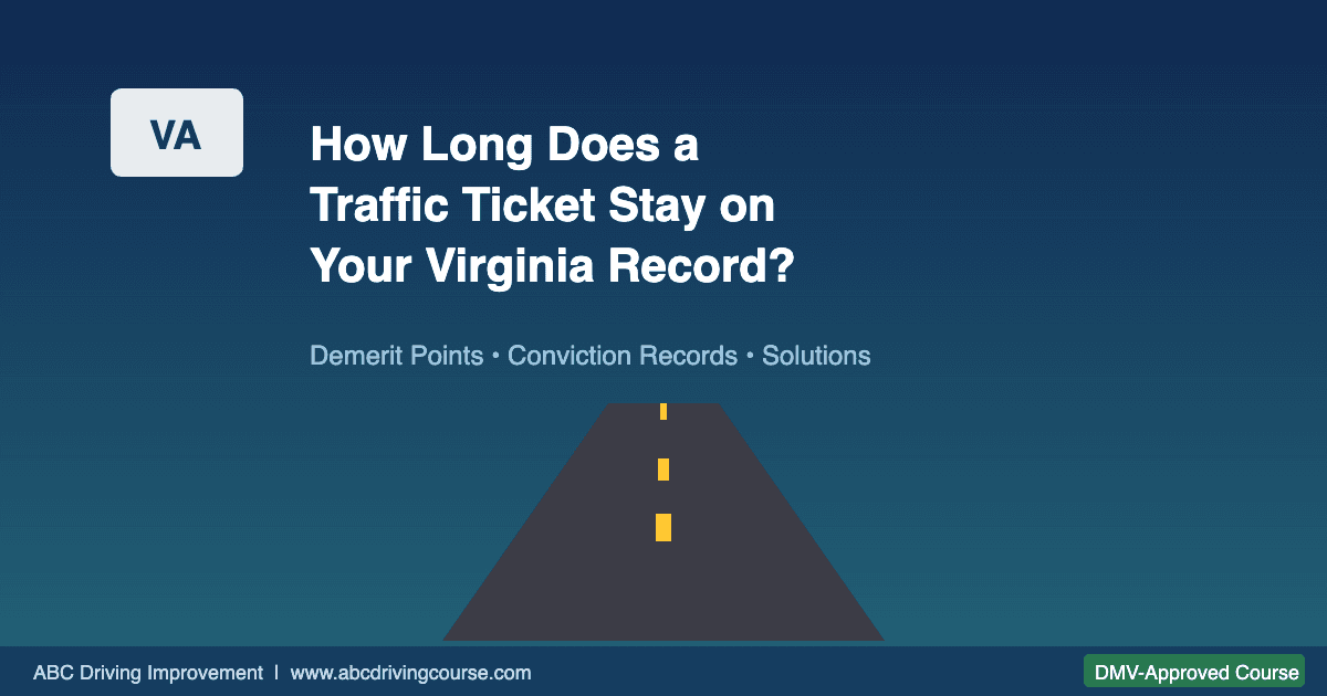 Virginia driver checking driving record for traffic ticket demerit points
