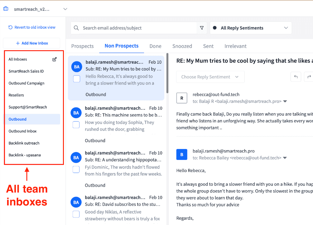 Email Outreach Features