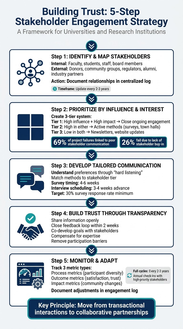5-Step Stakeholder Engagement Strategy Framework for Universities