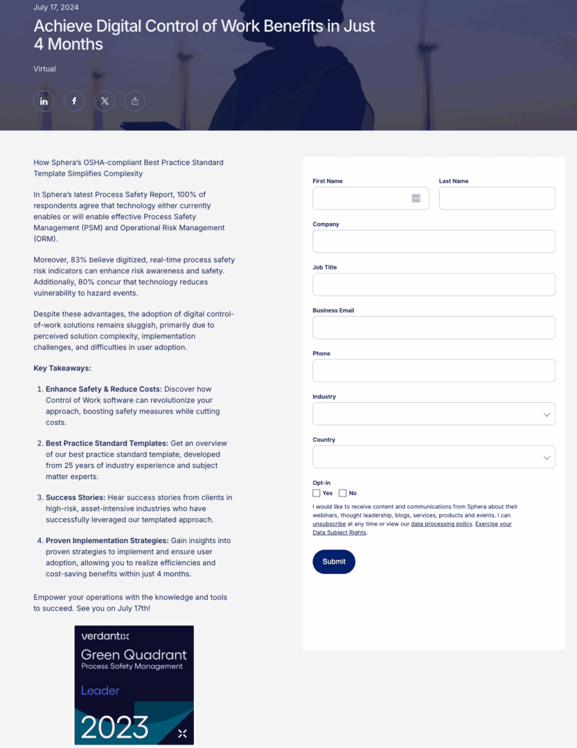 Marketing Spotlight: Sphera lead generation
