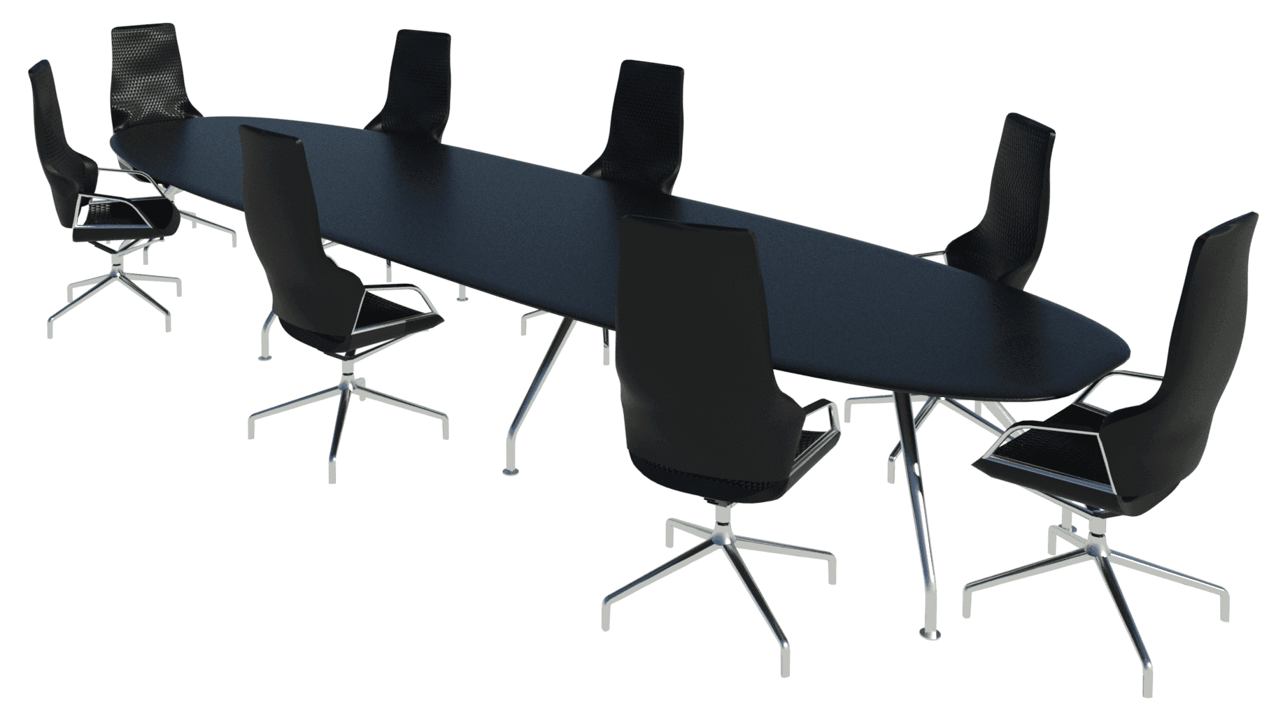 Graph Iconic chairs and modular table mock-up.