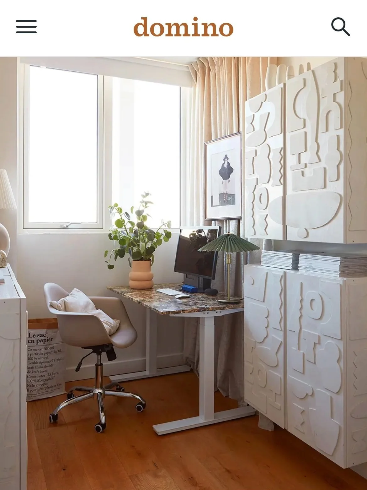 Atelier Akuko interior featured in Domino magazine