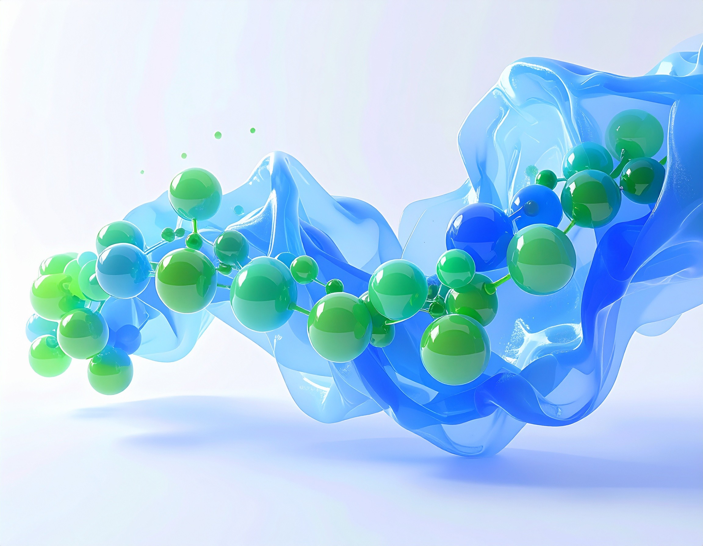 A young person with curly hair smiles at the camera while sitting in front of a laptop against a dark background.