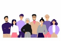Retrato corporativo de trabajadores de oficina y empleados