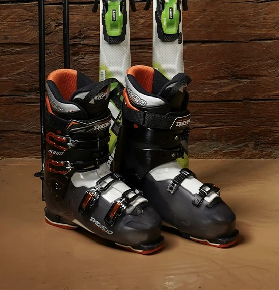 Chaussures de skis louées sur jam