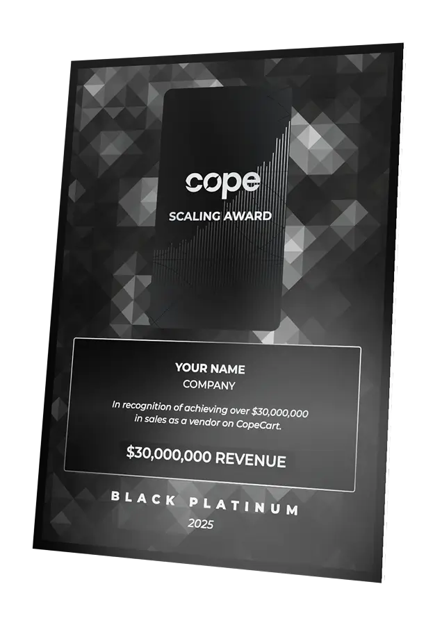 Cope Scaling Award Black Platinum
