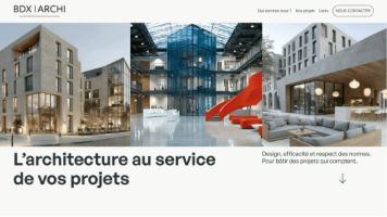 Création de site internet pour une TPE d'architecture à Bordeaux, design épuré et réalisations