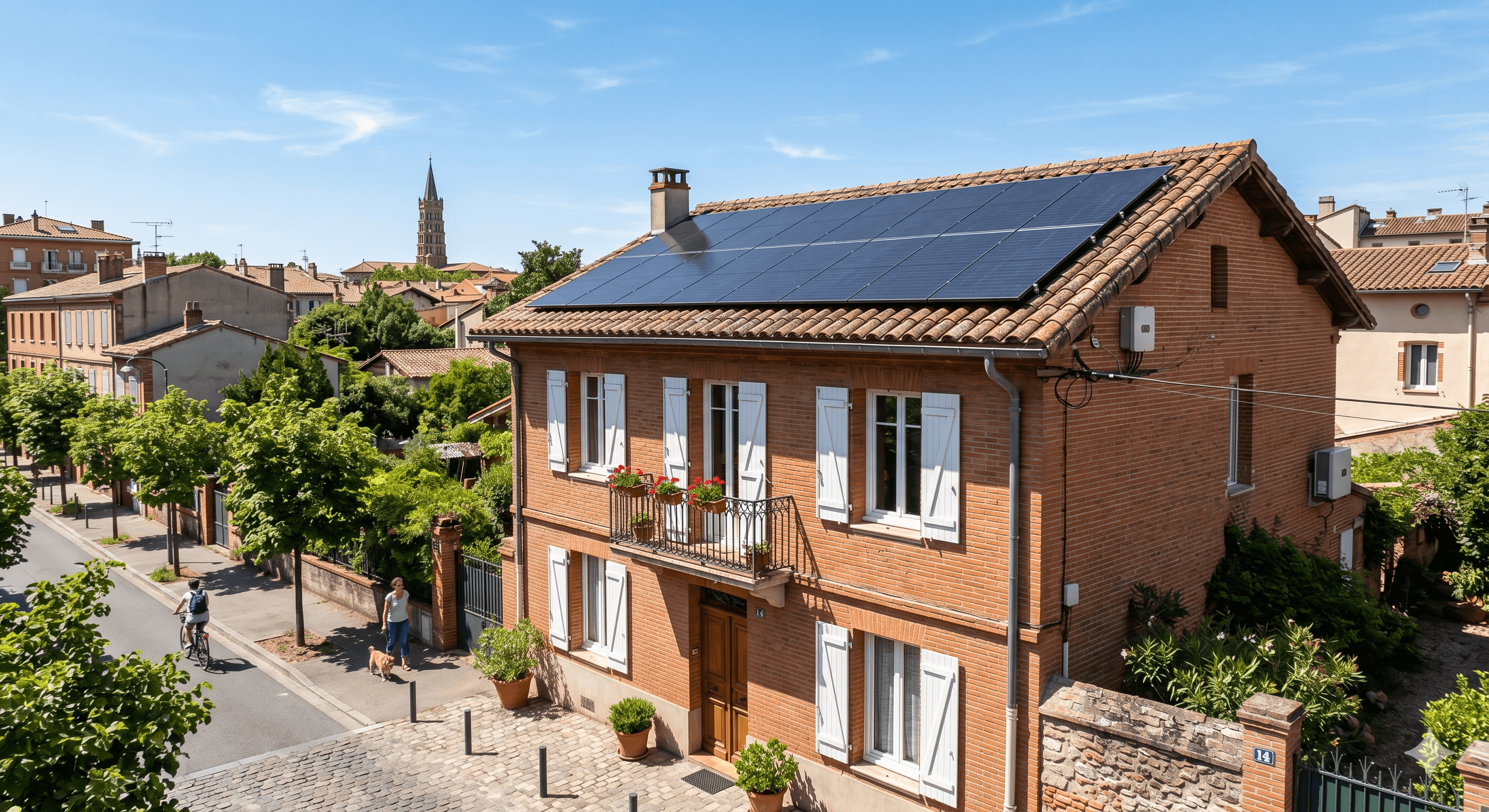 Photo d'une maison équipé d'une installation de panneaux solaires par Solarock