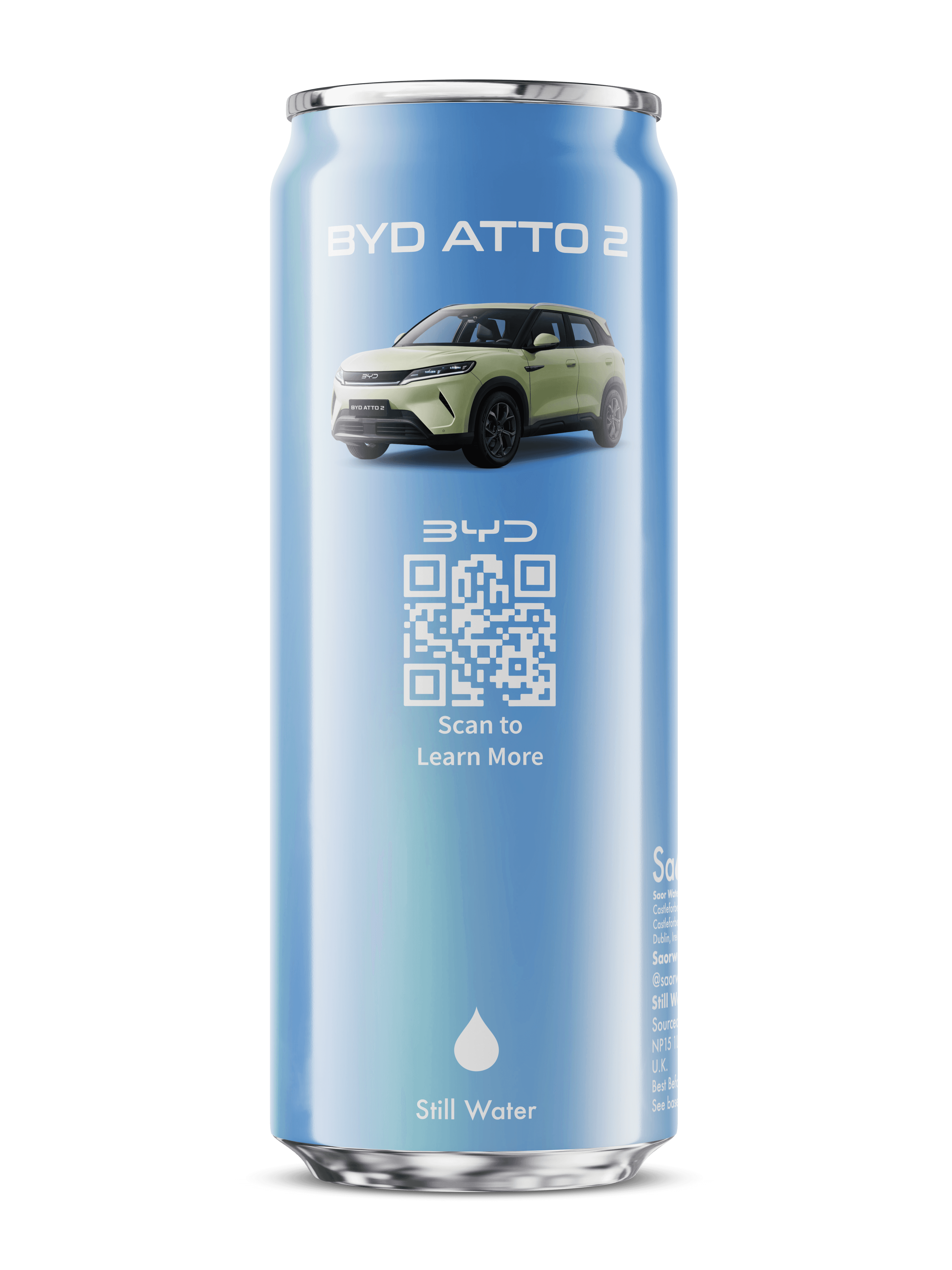 custom branded canned water for BYD