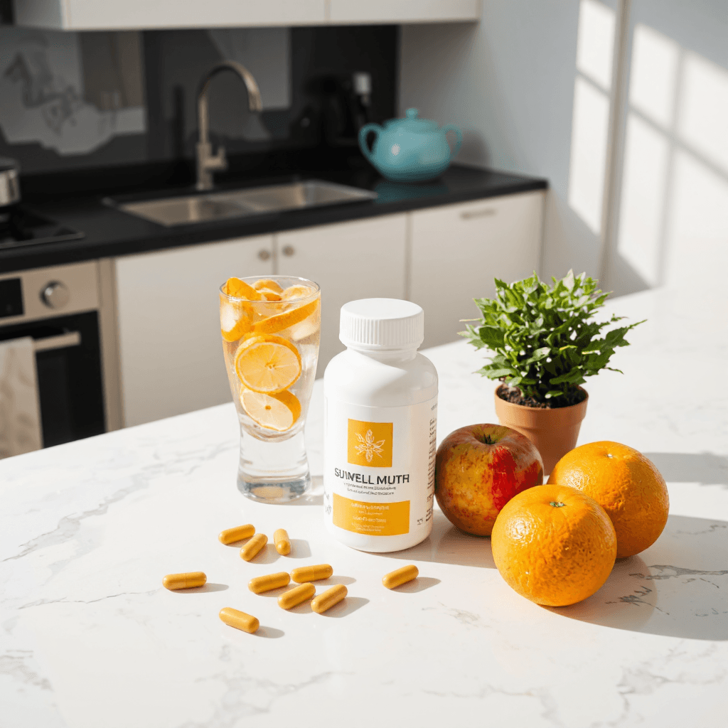 product photography of bottle of supplement pills