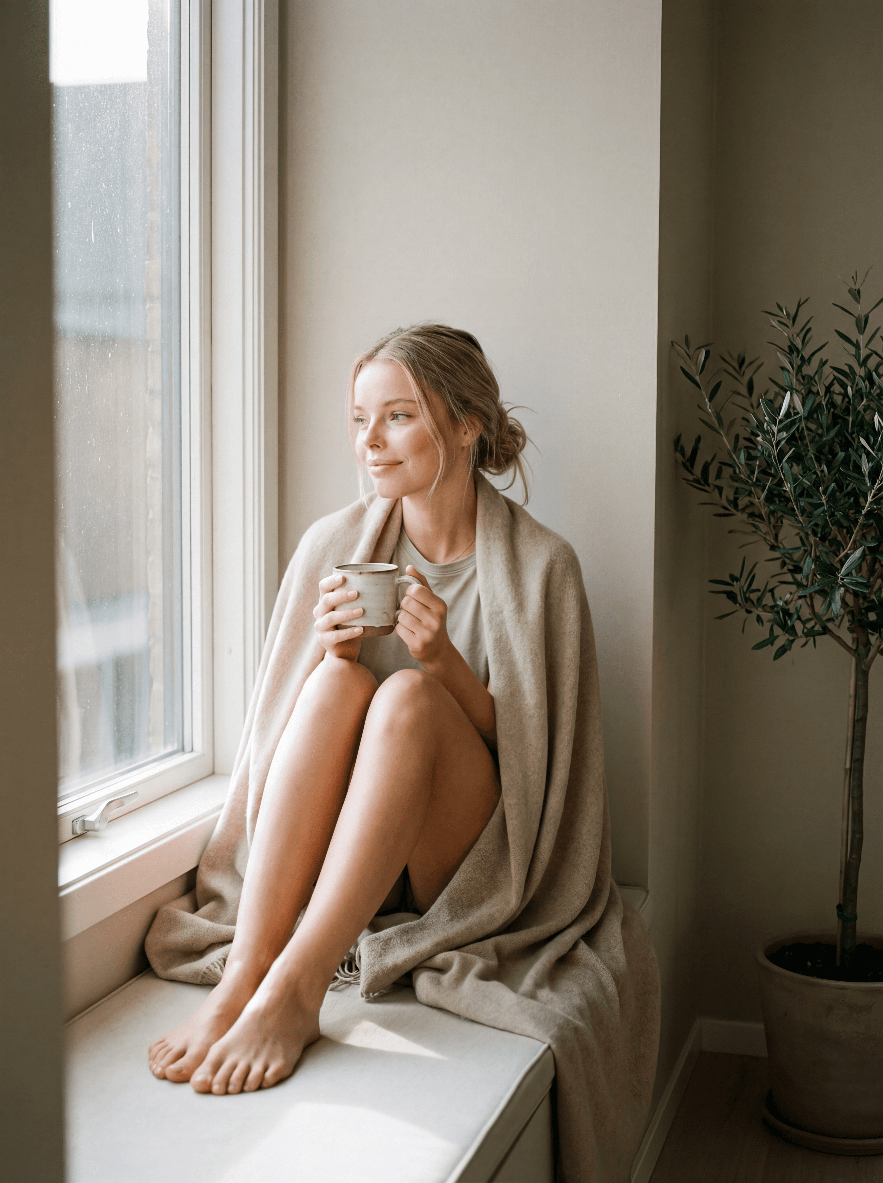 Luna posing at the window