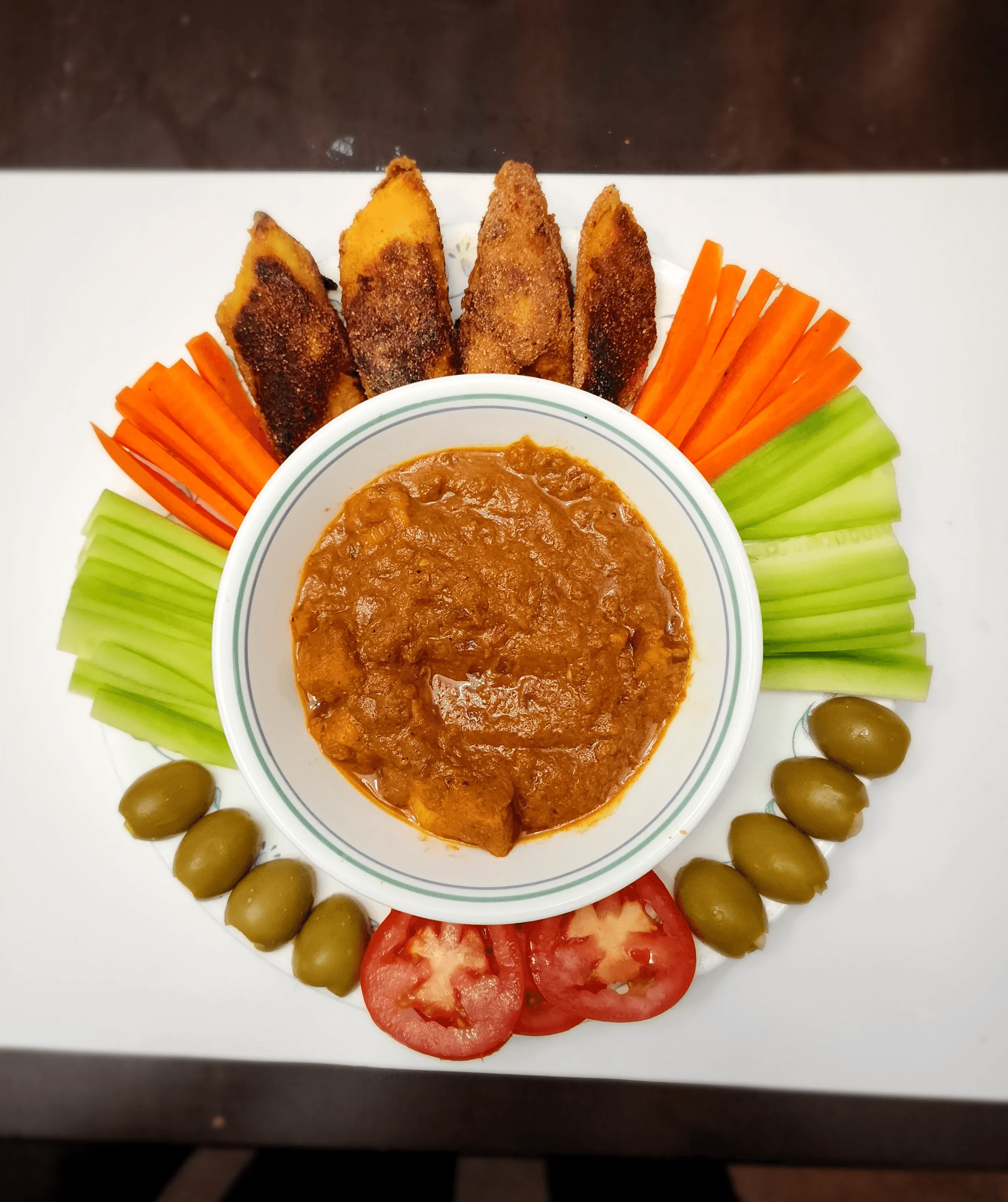 An image of beautifully decorated curry dish