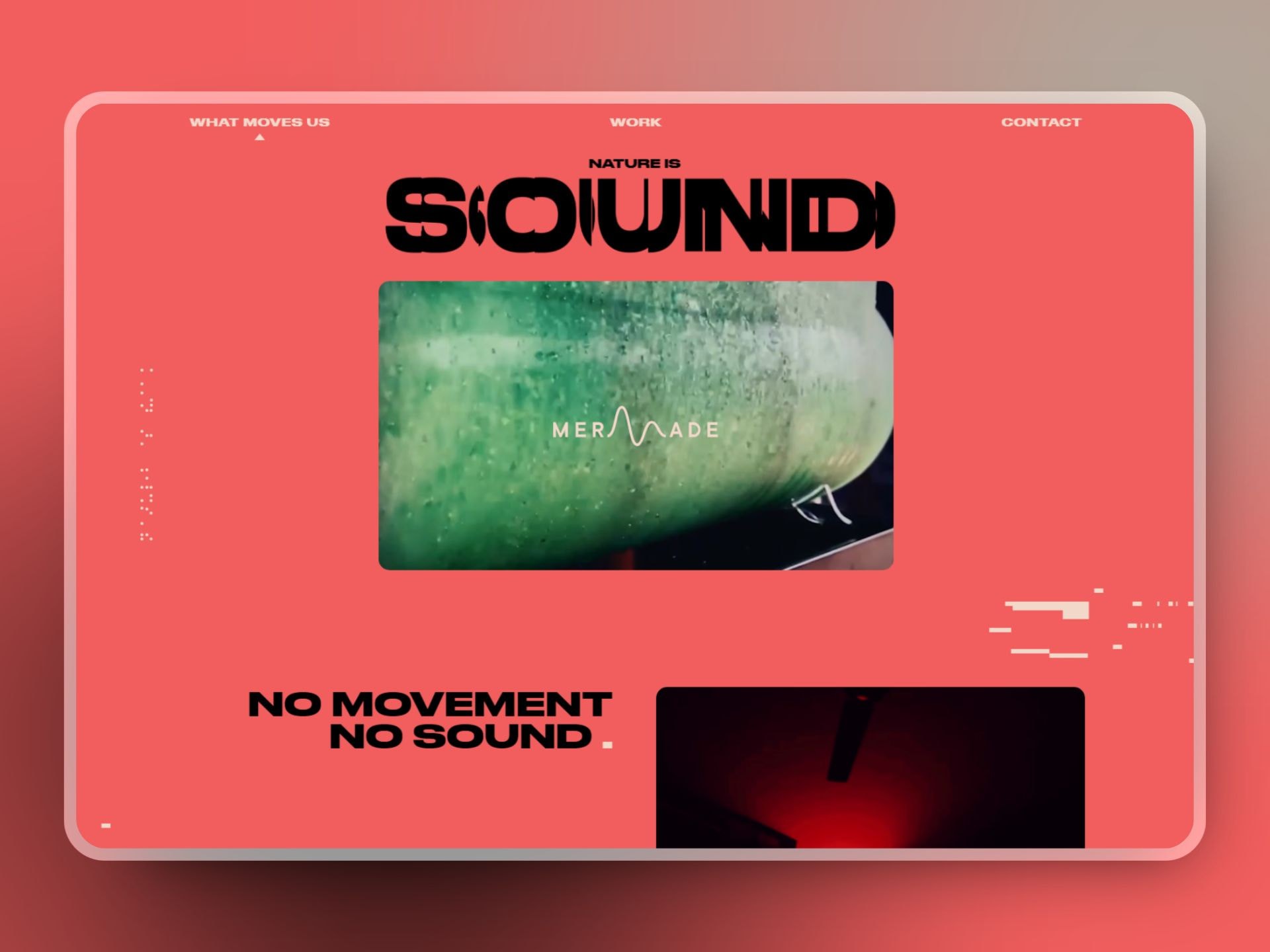 Screenshot of MermadeSound website