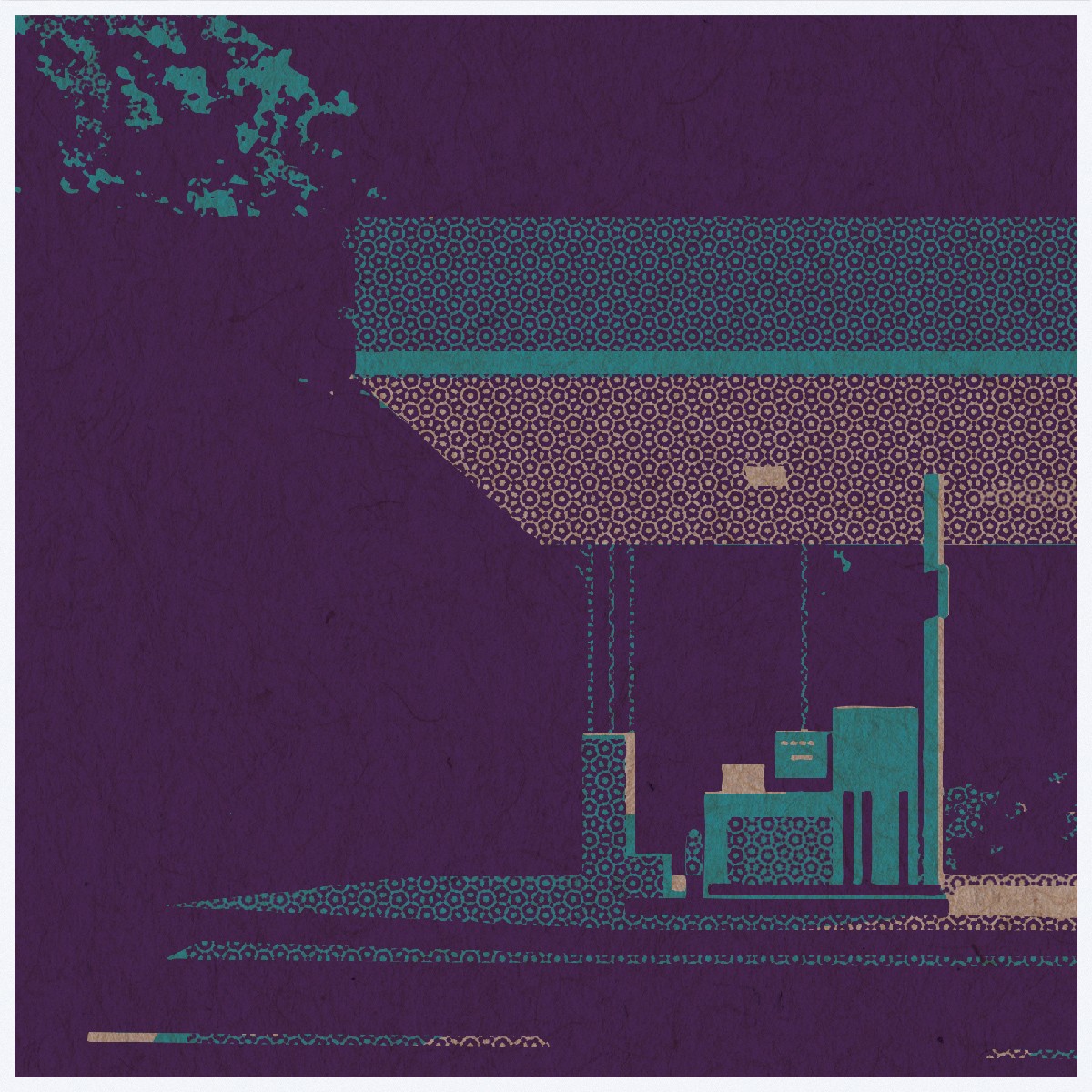 Detail of illustration of petrol station in Betws Y Coed in Snowdonia | Art prints of iconic uk landmarks for sale by Liam Devereux