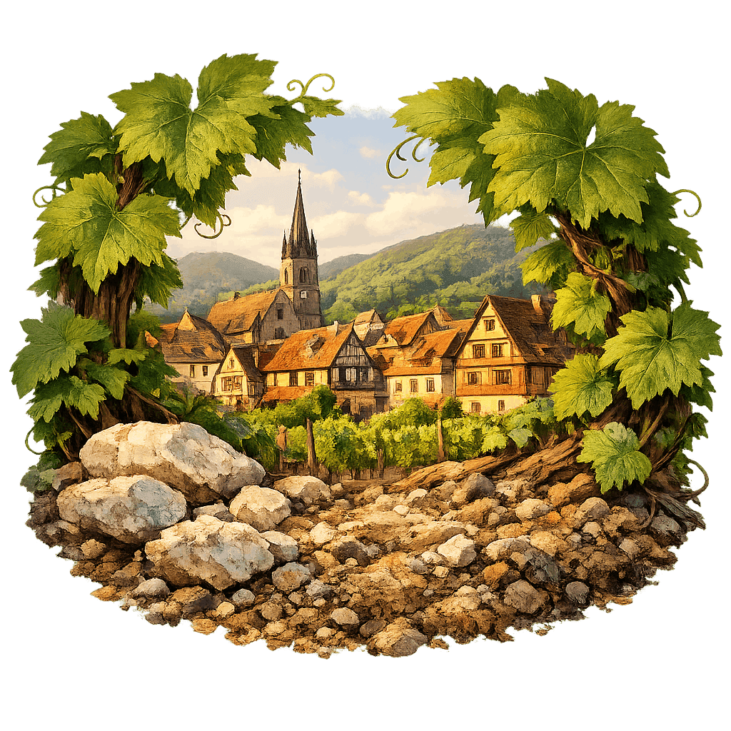 Detailed graphic of the Barr wine region.