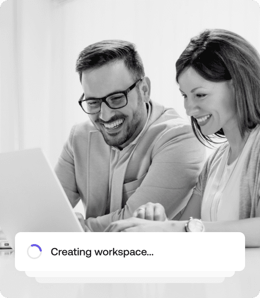 man and women using laptop