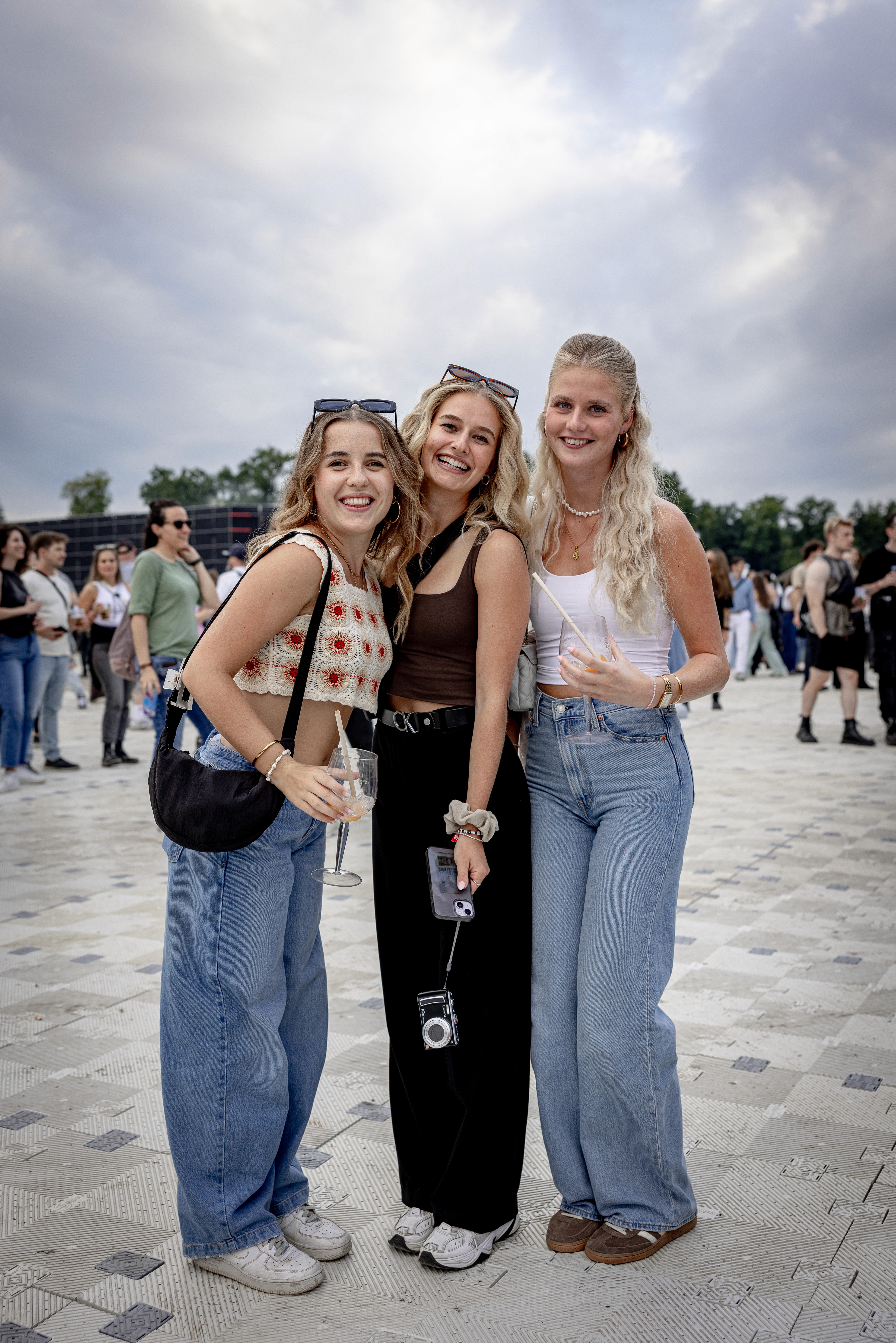 Stylish model in crowd