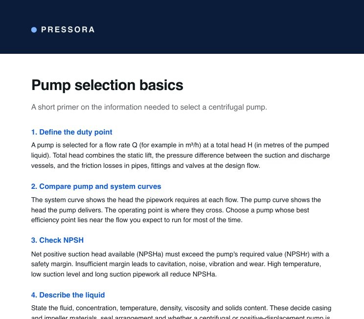 Pump selection basics preview
