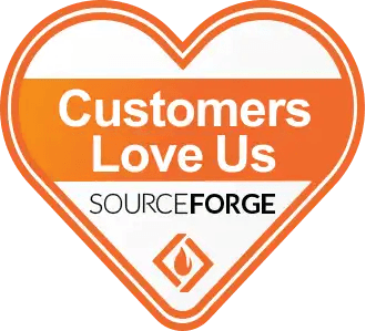 SourceForge Customers Love Us award badge