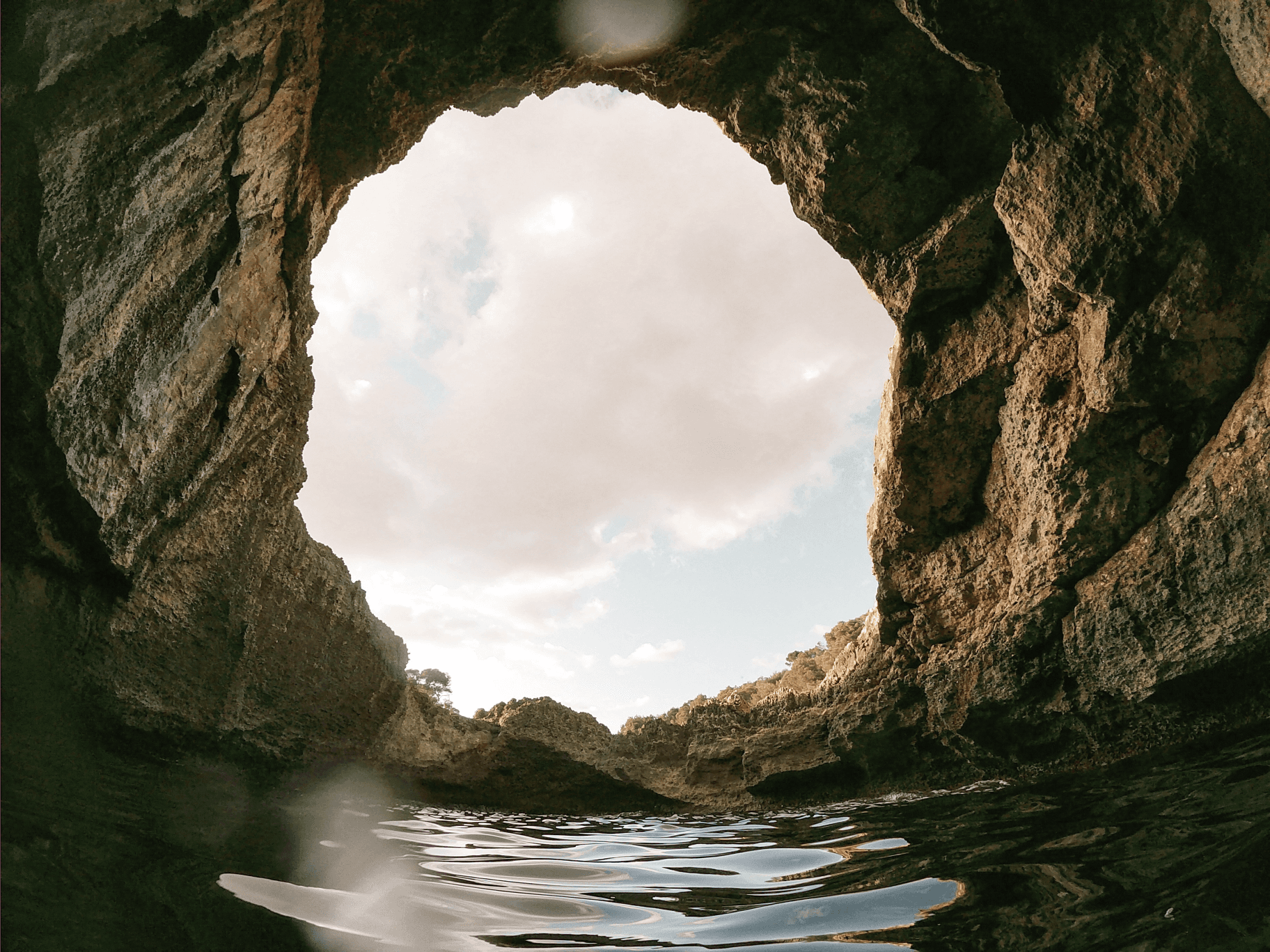 water in the cave
