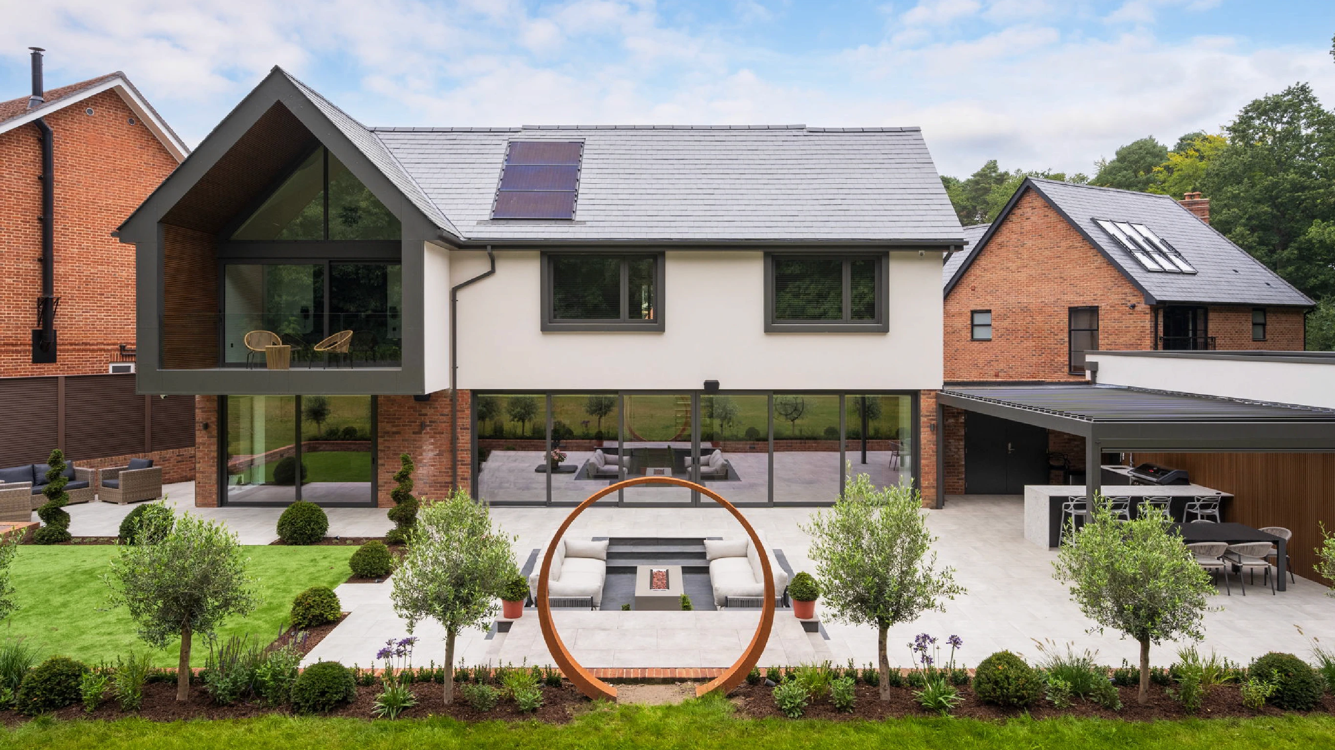 The Brackens exterior shot showing landscaped garden