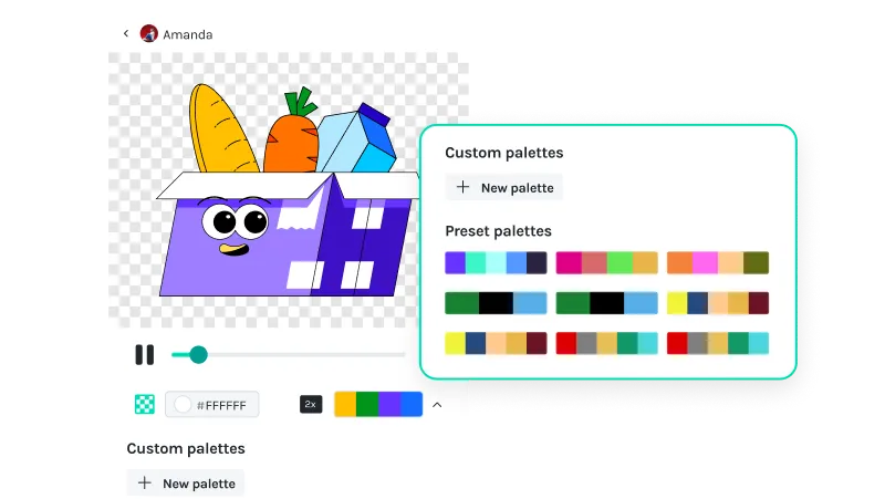 Customize to your brand and aesthetic with personalized color palettes