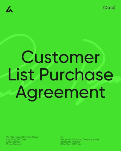 Customer List Purchase Agreement