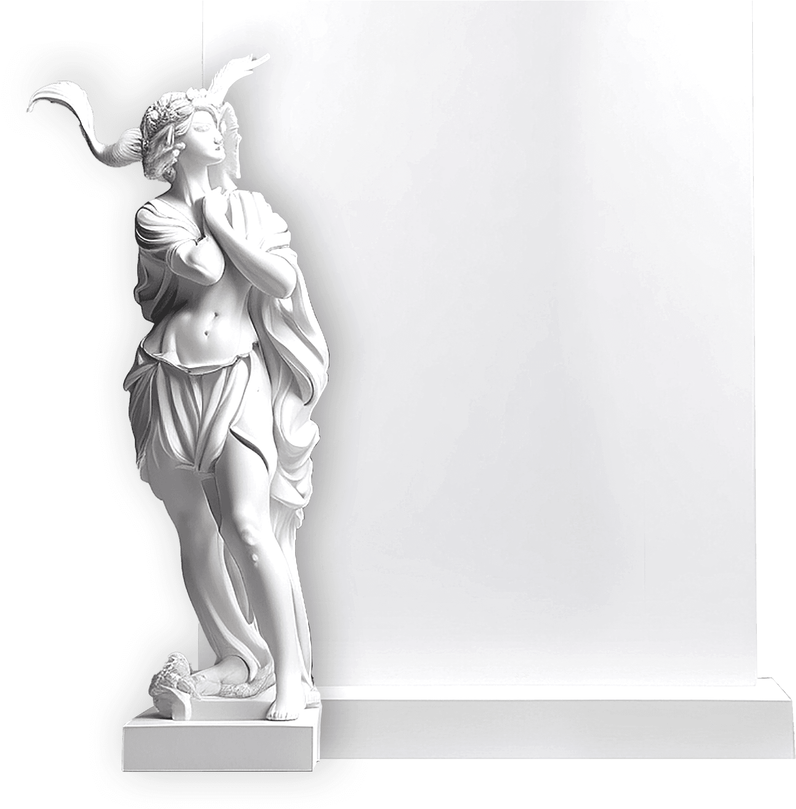 Estátua de mulher em pé