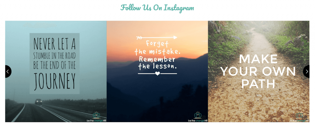 social media wall example - be the change hr