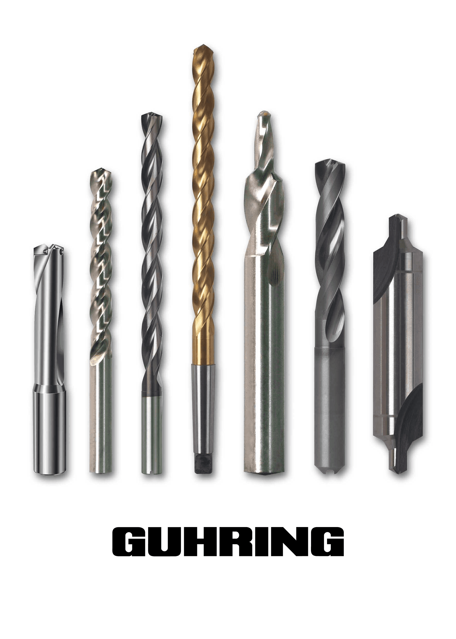 Guhring high-performance drills and reamers in carbide and HSS for precision CNC holemaking applications.