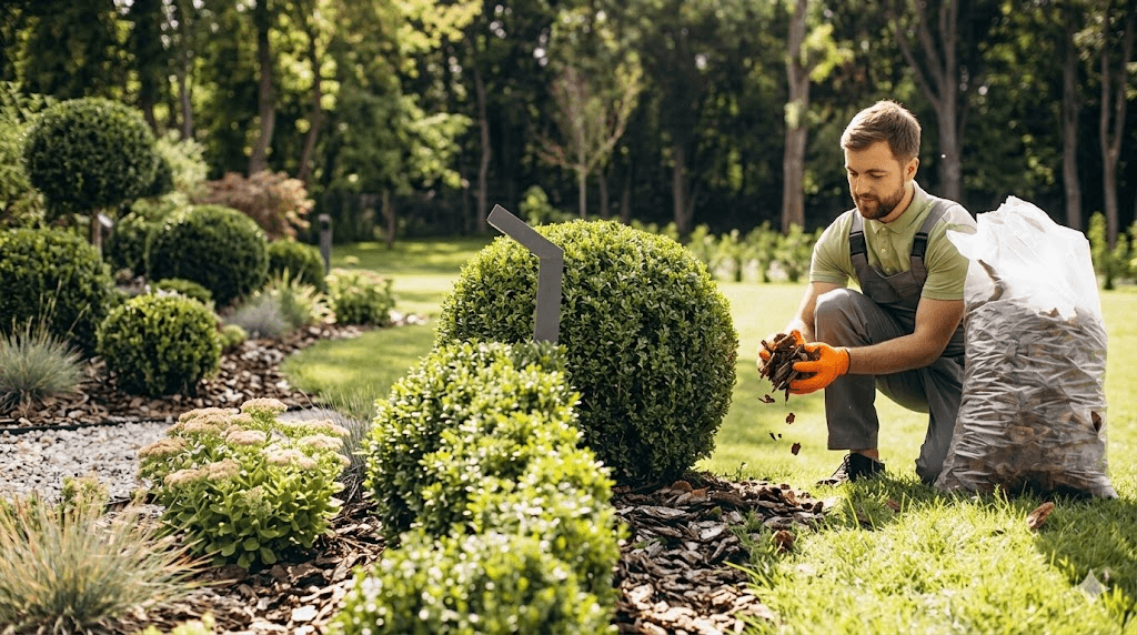 Modern landscaped garden showcasing professional outdoor design.