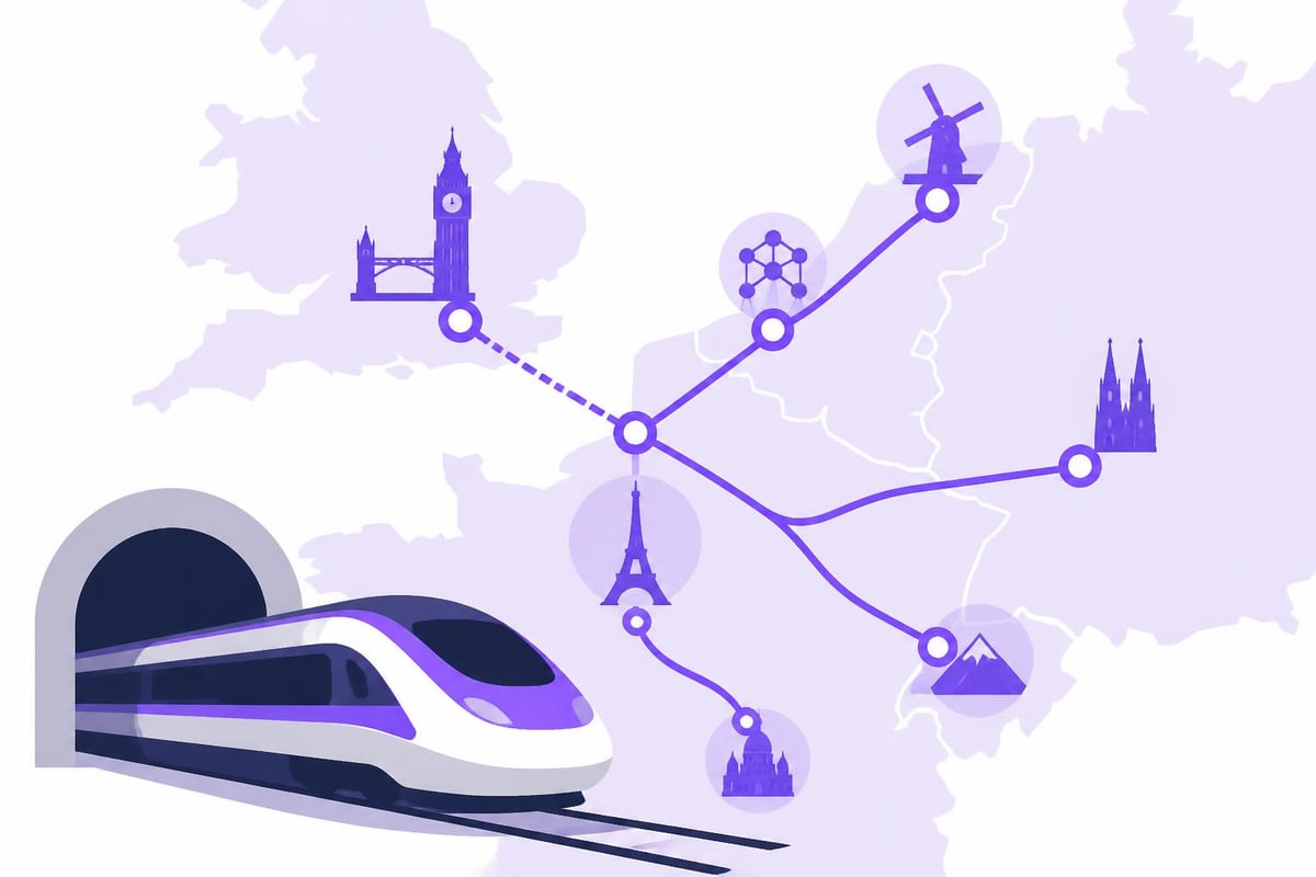 Eurostar route network map
