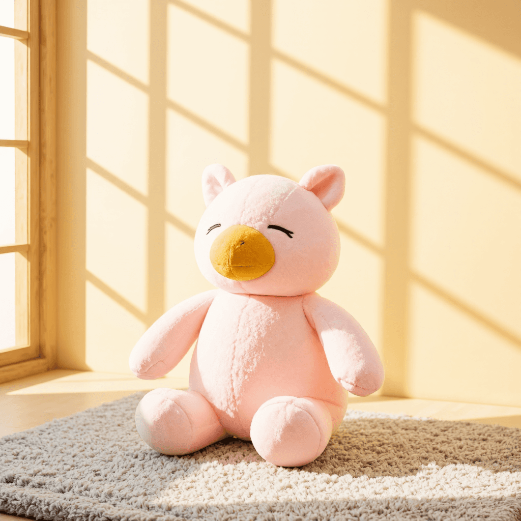 product photography of a plush toy of a fictional character, designed for cuddling and decoration