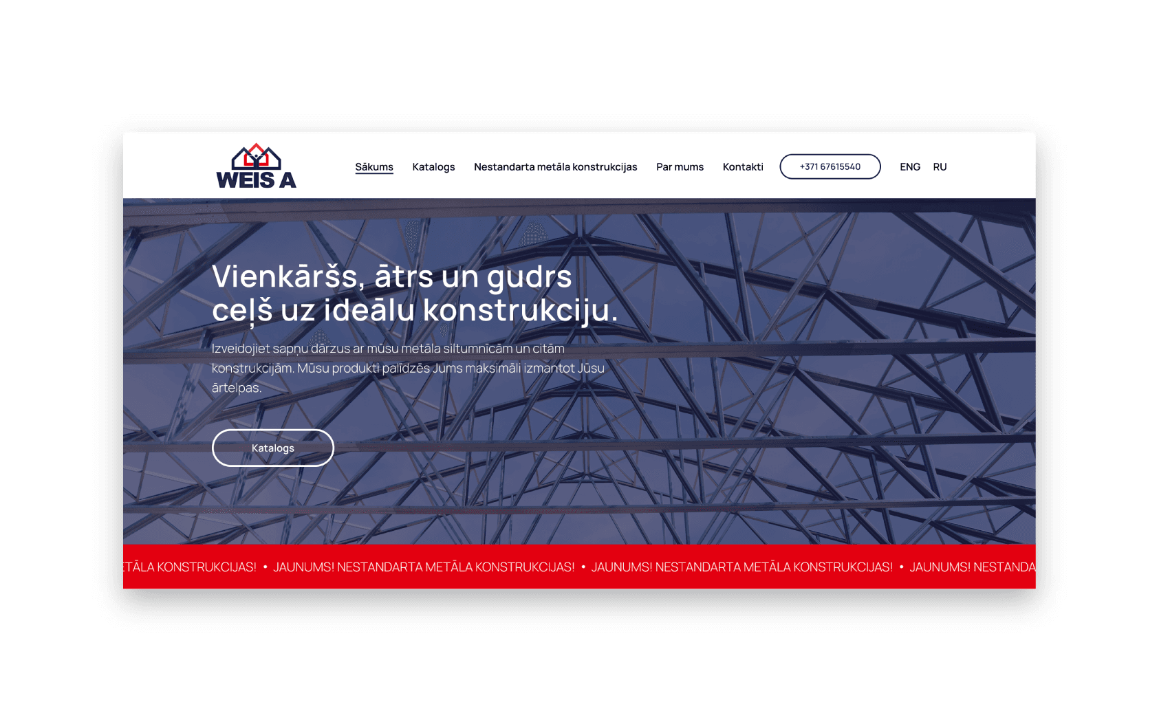 WeisA greenhouse and metal structures ecommerce website design shown on tablet by ReachBeyond