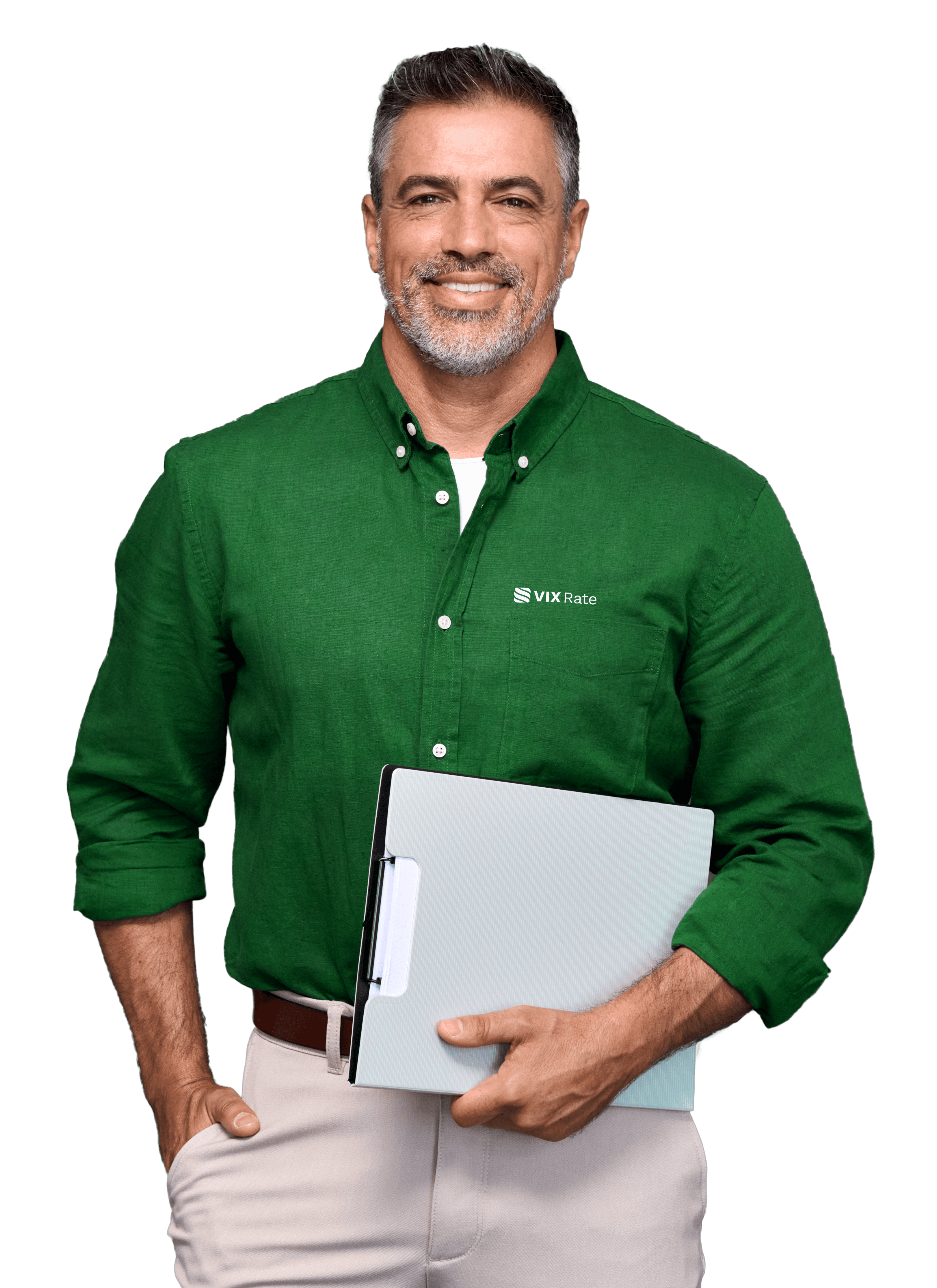 Man pointing finger top