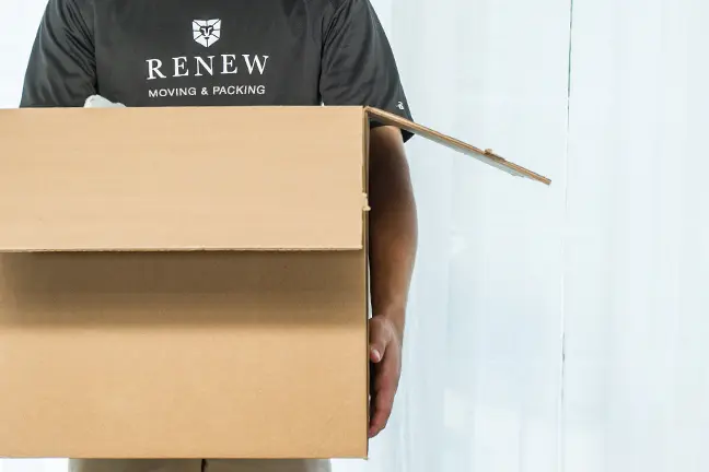High quality professional moving boxes and protective packing materials delivered to a doorstep