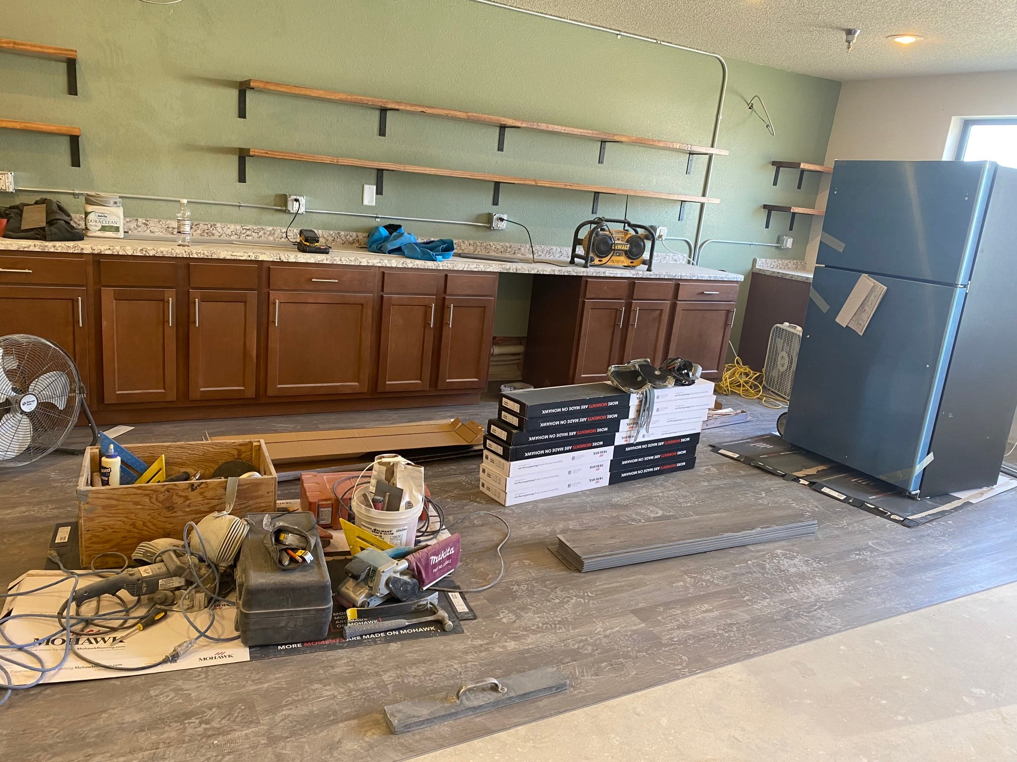 An in-progress photo of construction at Prairie Ridge Inn, Long Prairie, Minnesota