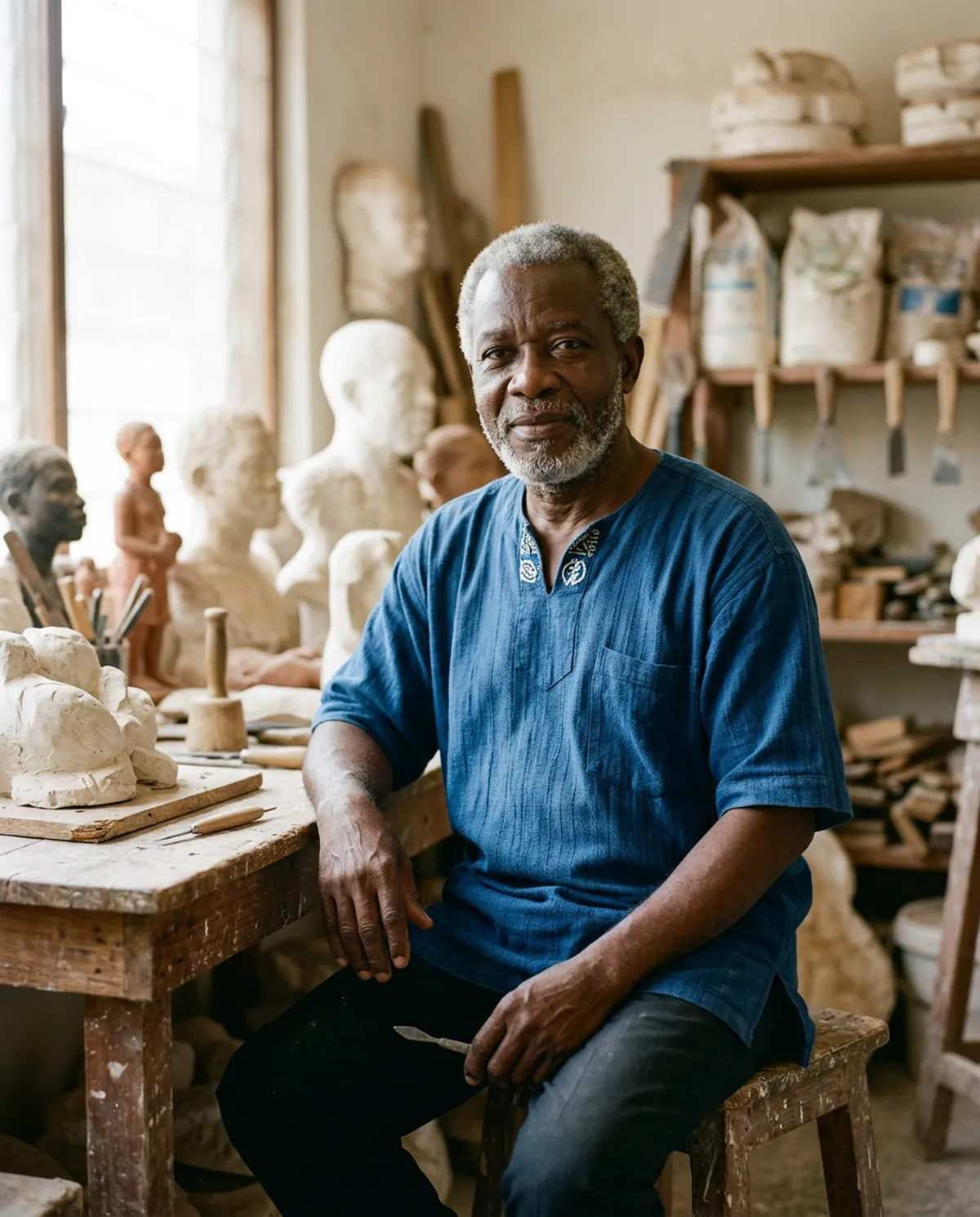 Portrait of Kofi Adjei in the studio