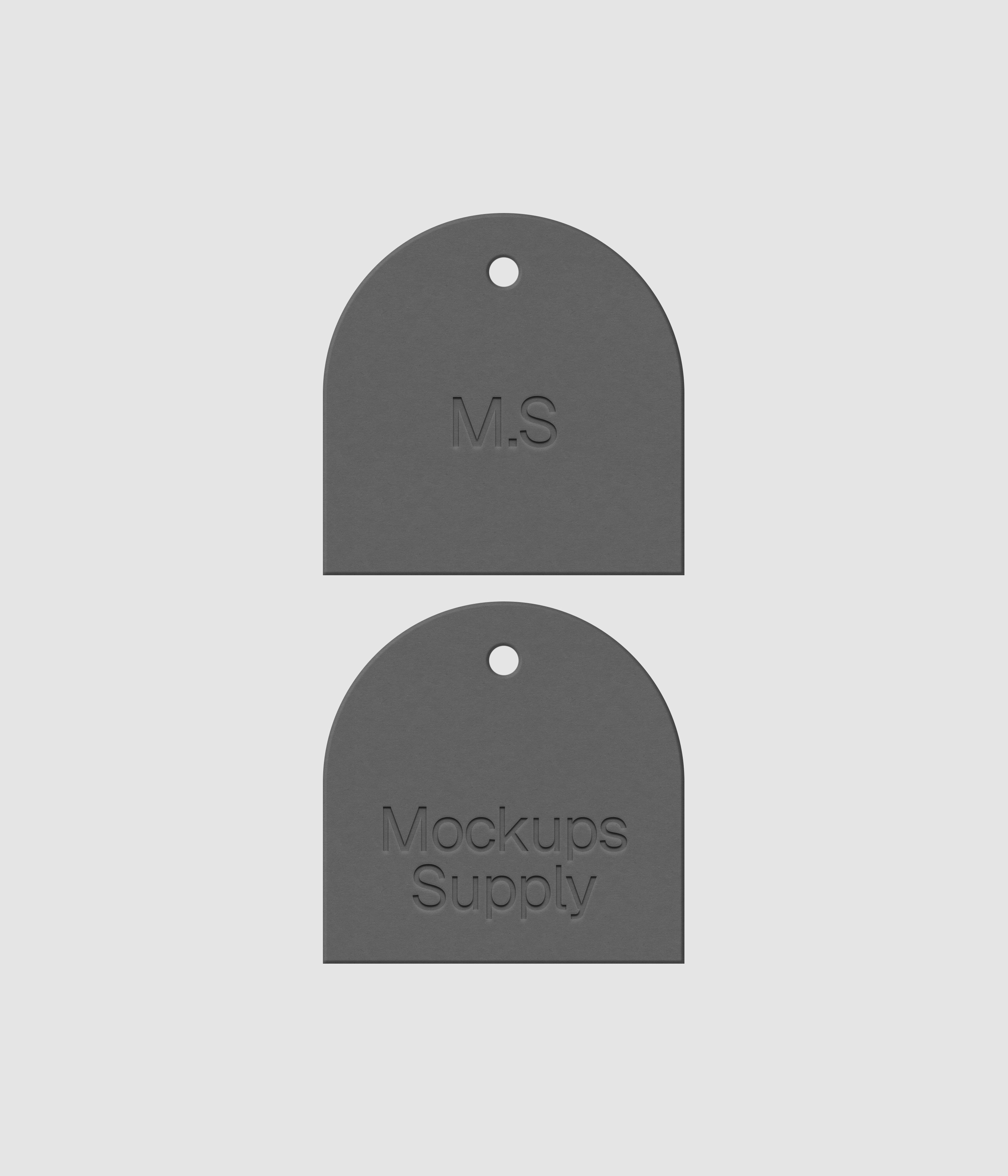 Arch hang tag mockup for Photoshop