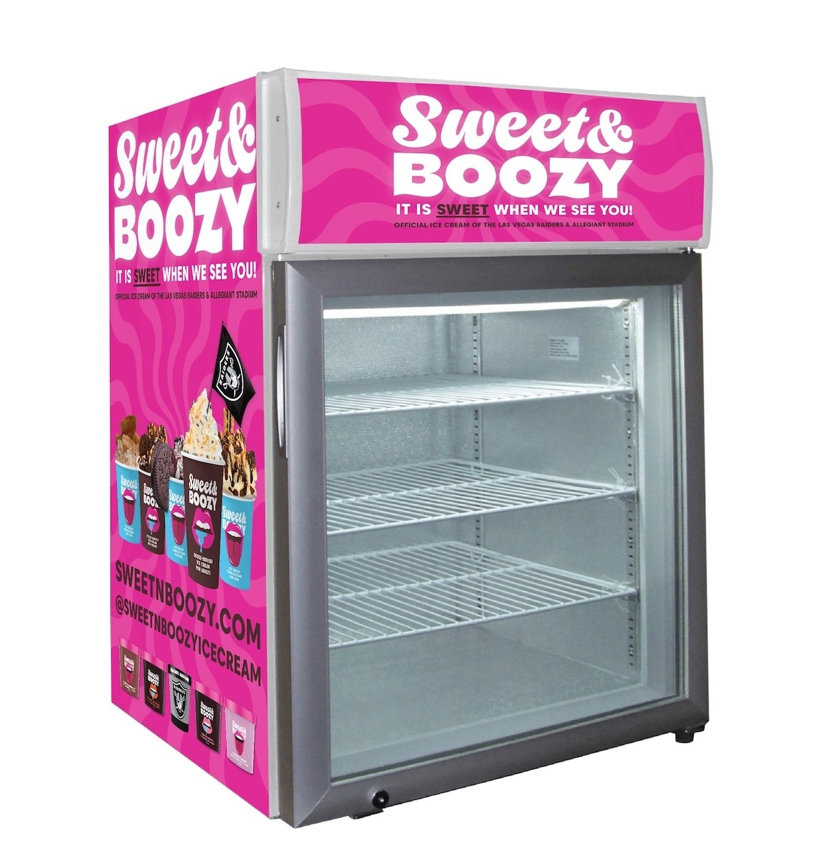 Sweet & Boozy ice cream custom fridge wraps