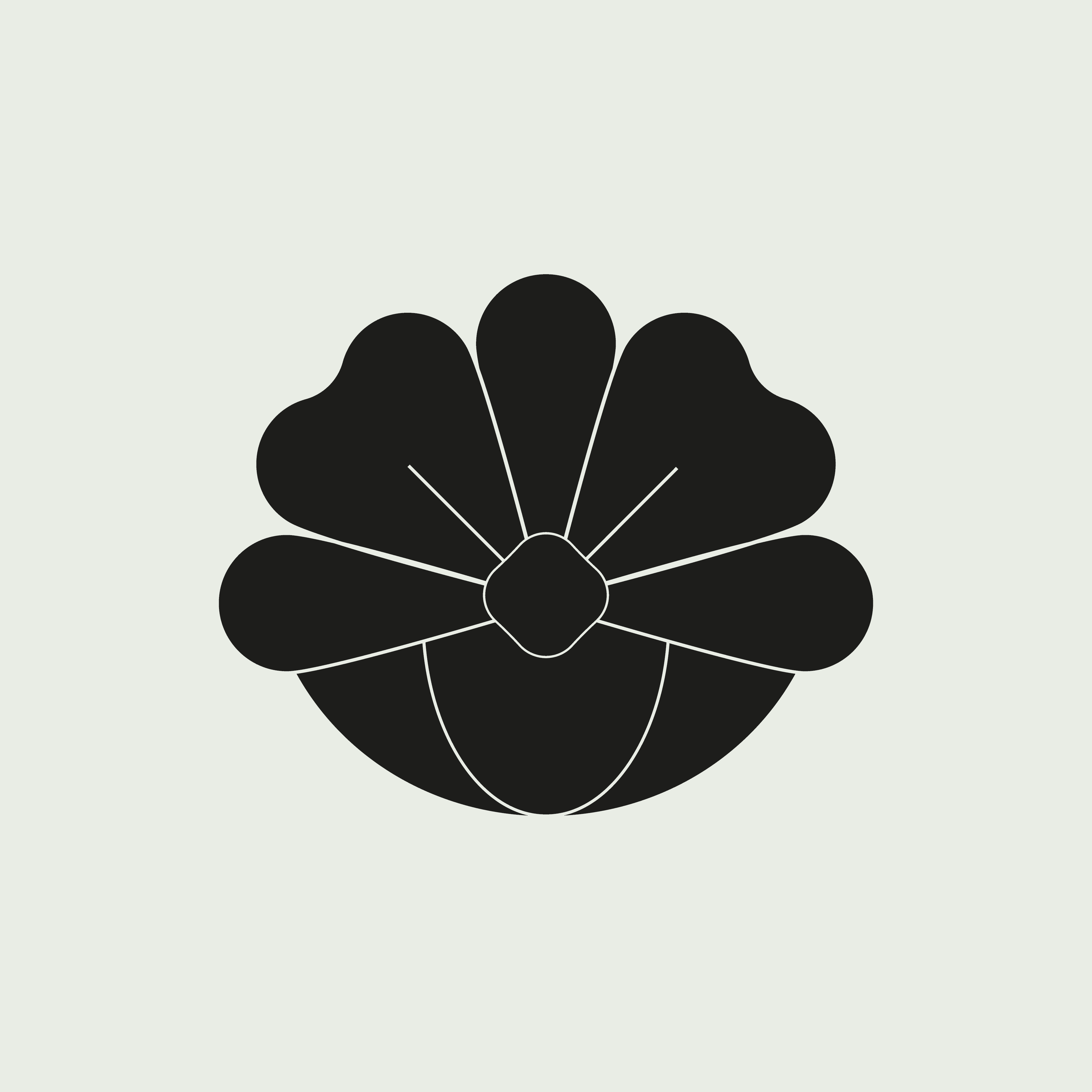 Abstract flower-like symbol used in the Betsubara visual identity.
