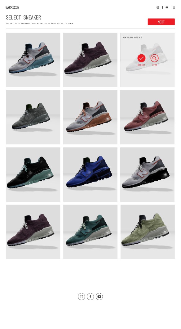 Screenshot of an Atomos product list page