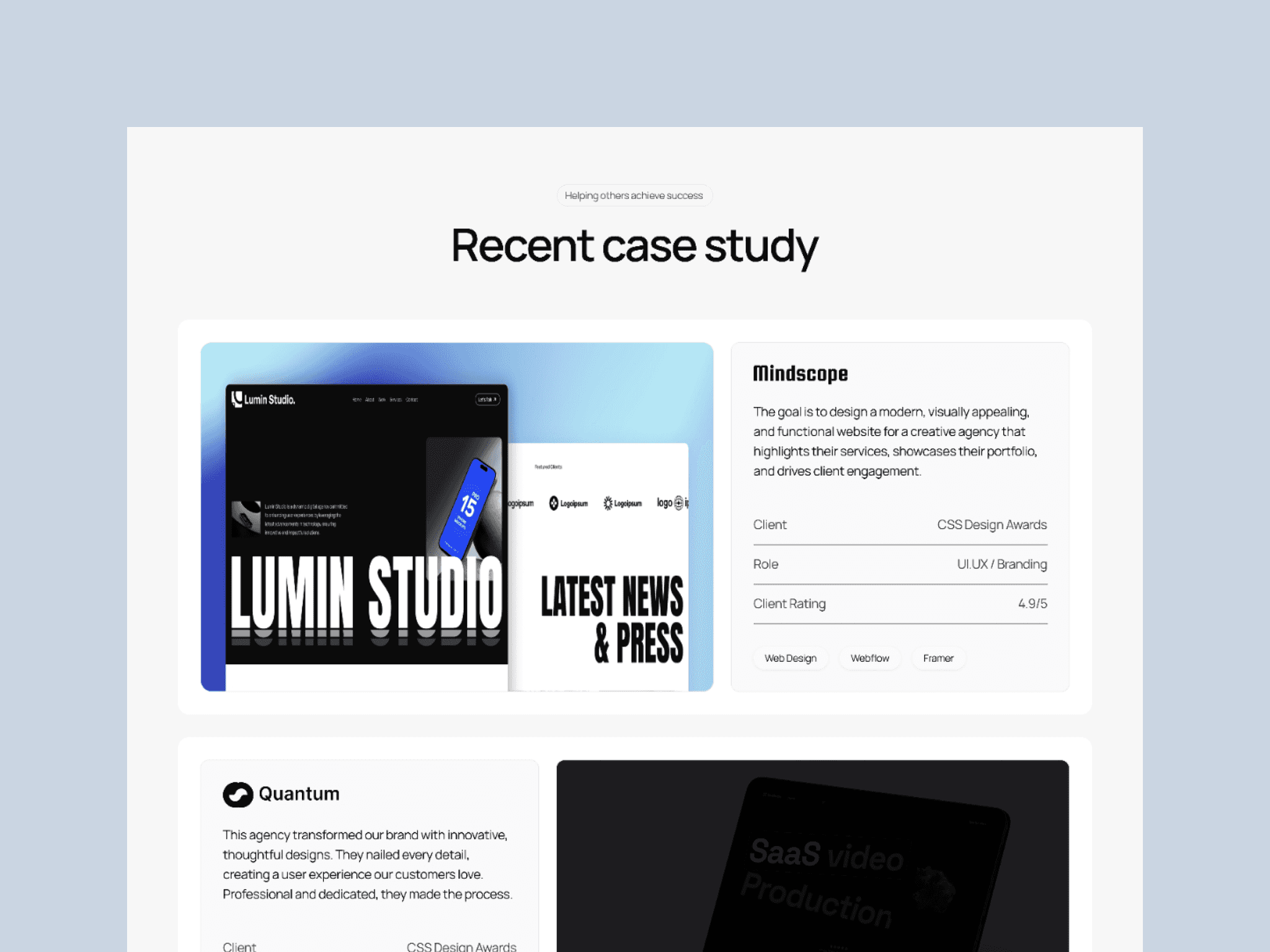 Modern Website Template for Creative Agencies