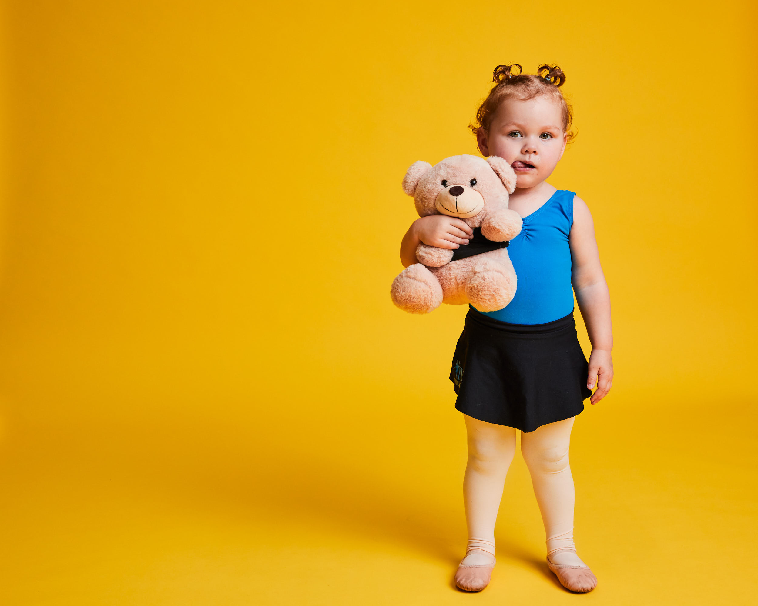 toddler with teddy