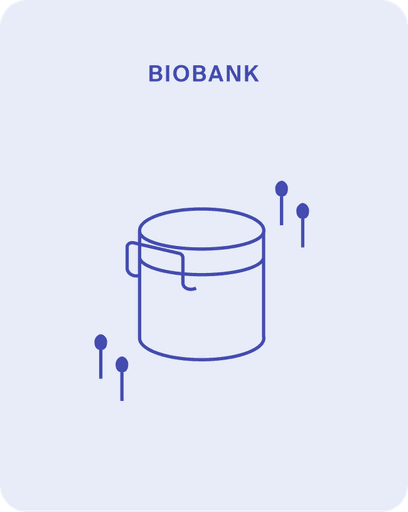 Sperm surrounding a cryopreservation tank, representing the Fellow biobank 