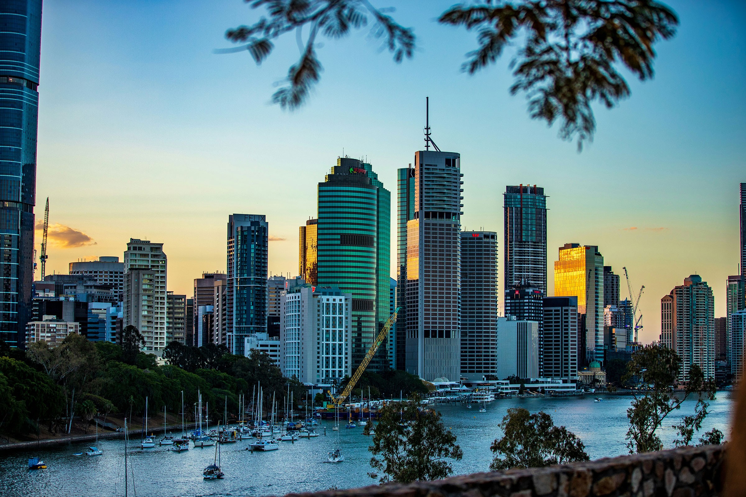 Brisbane skyline.